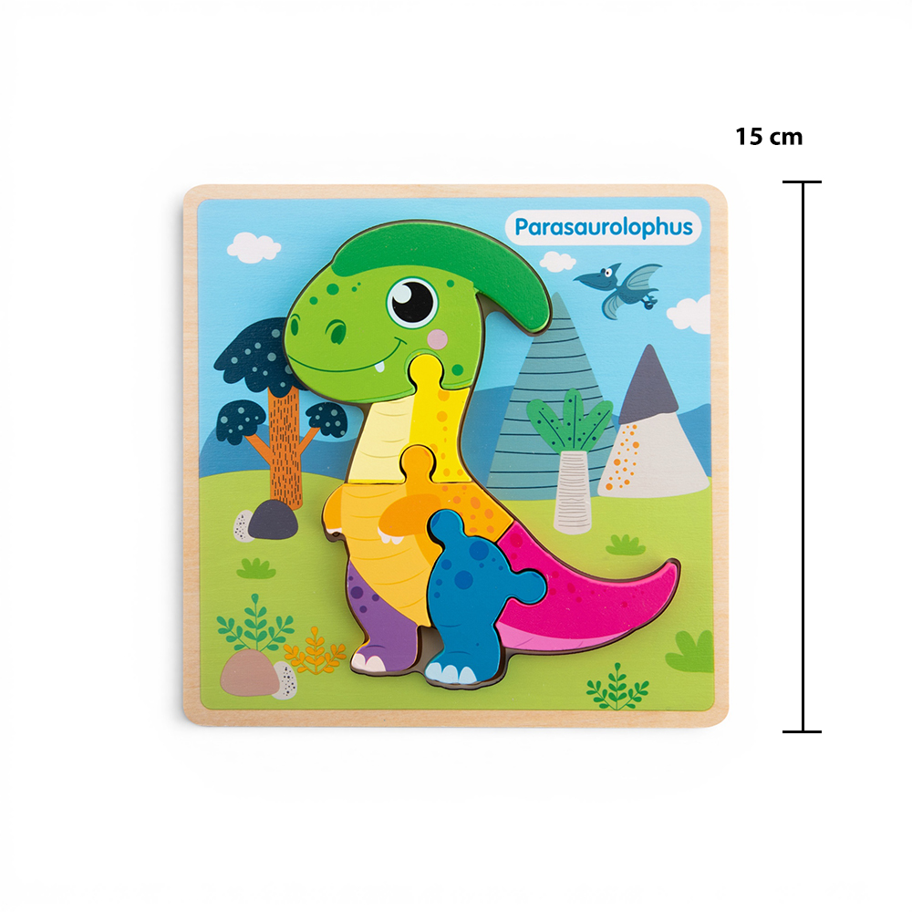 Wooden Dinosaur Snap-Fit Puzzle - Image 16
