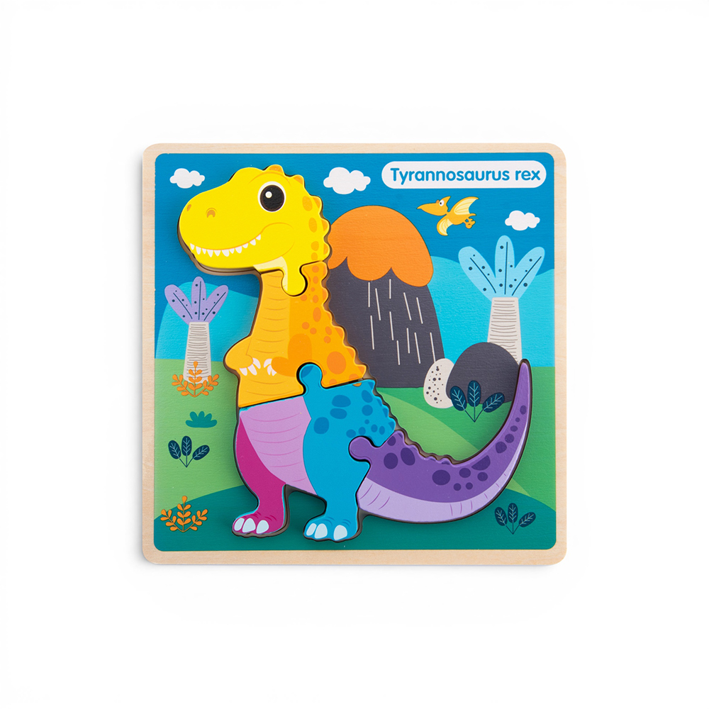 Wooden Dinosaur Snap-Fit Puzzle - Image 24