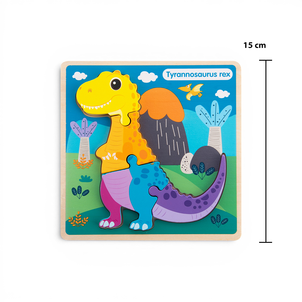 Wooden Dinosaur Snap-Fit Puzzle - Image 23