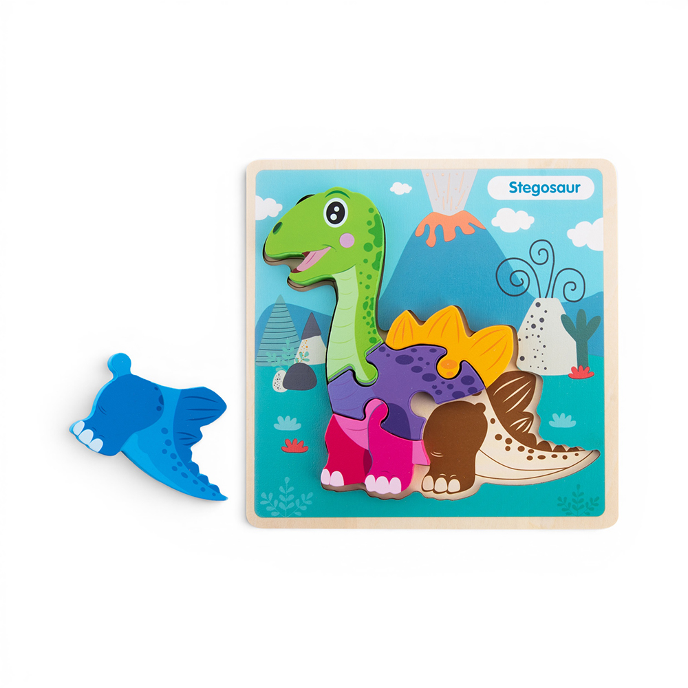 Wooden Dinosaur Snap-Fit Puzzle - Image 40