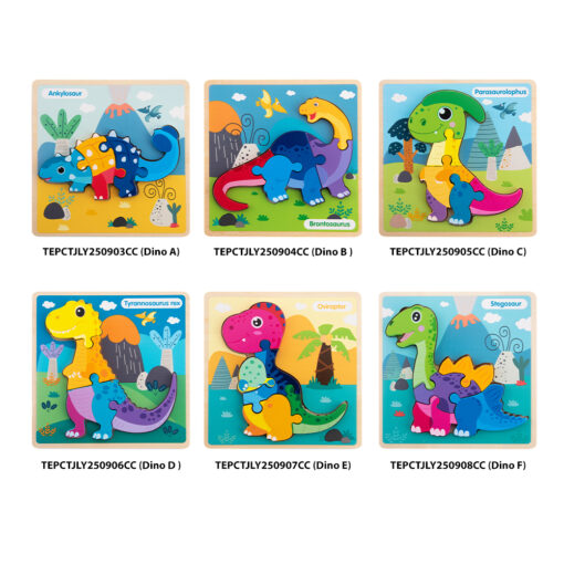 Wooden Dinosaur Snap-Fit Puzzle