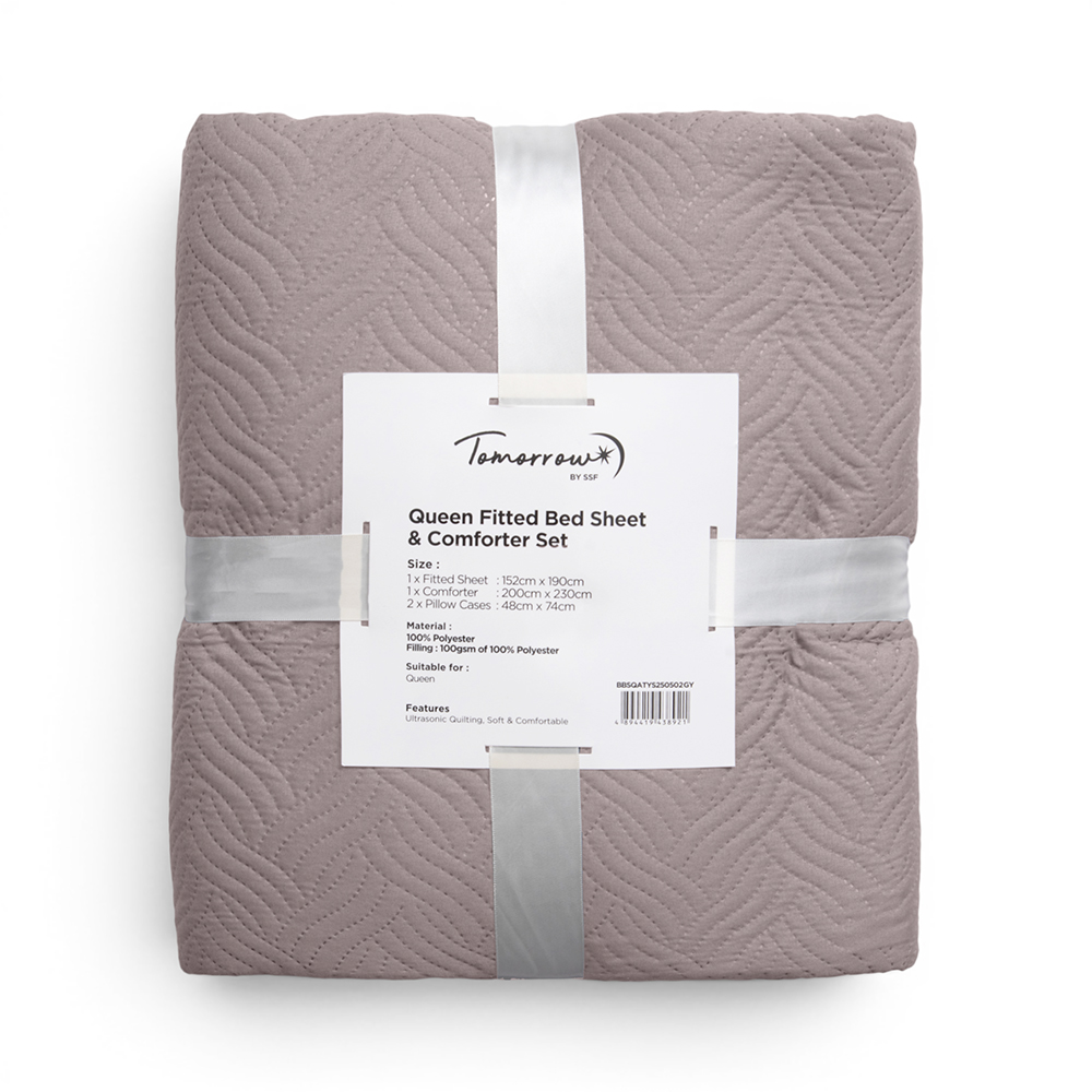 Queen Fitted Sheet & Comforter Set - Image 9