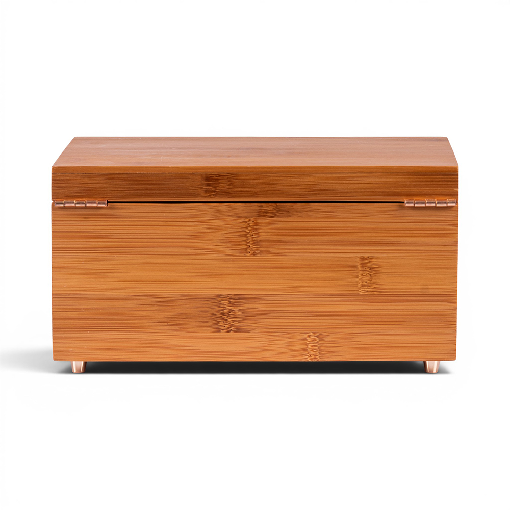 Deep Carbon Bamboo Fliptop Jewellery Box (H12.5cm) - Image 5
