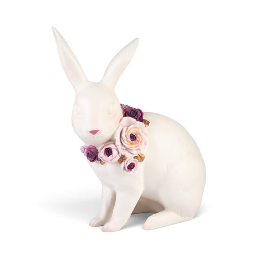 Polyresin Rabbit with Flower Collar (H36cm)
