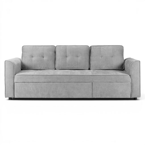 Spencer 3 Seater Pull Out Sofa Bed with Cup Holders
