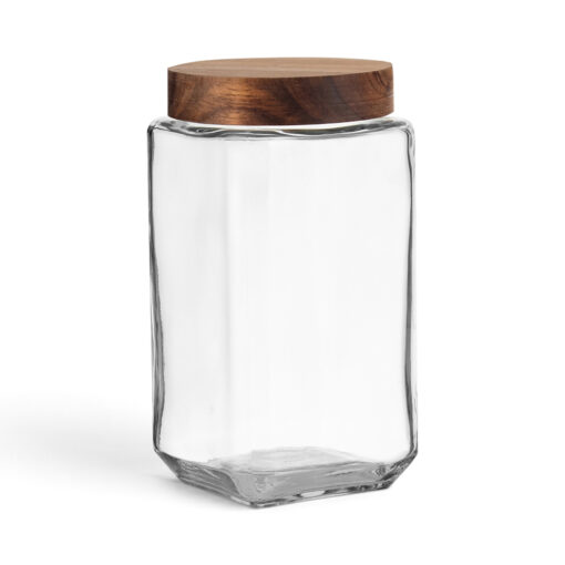Glass Jar with Acacia Lid