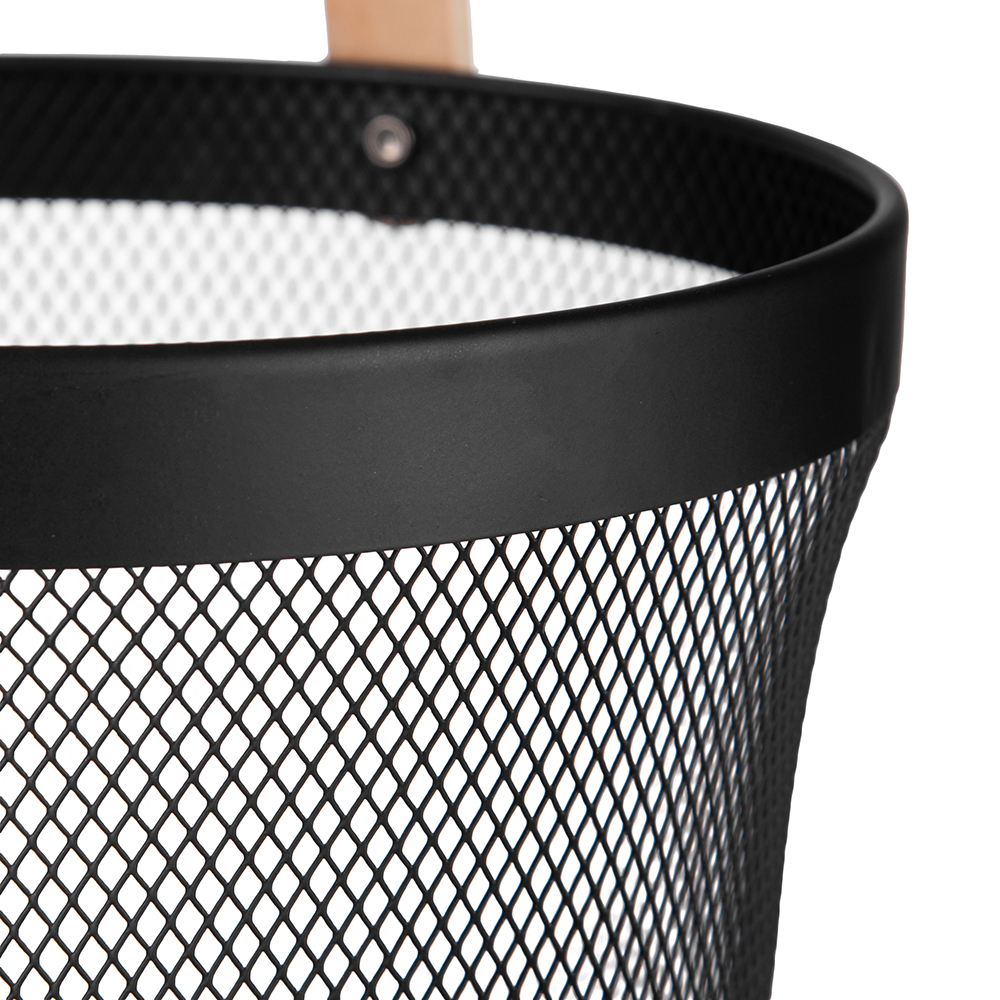 Round Basket with Wooden Handle (H32cm) - Image 5