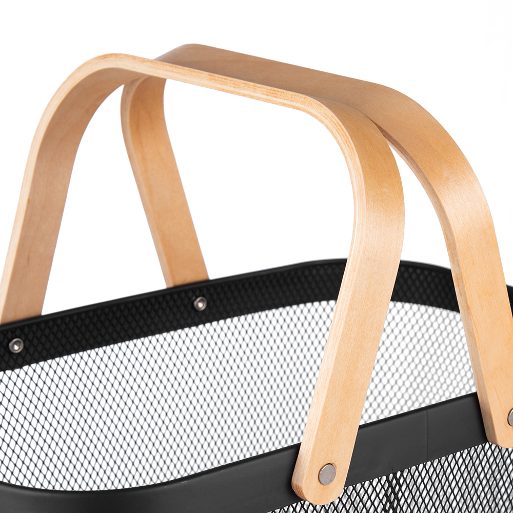 Basket with Wooden Handle (H31cm) - Image 5