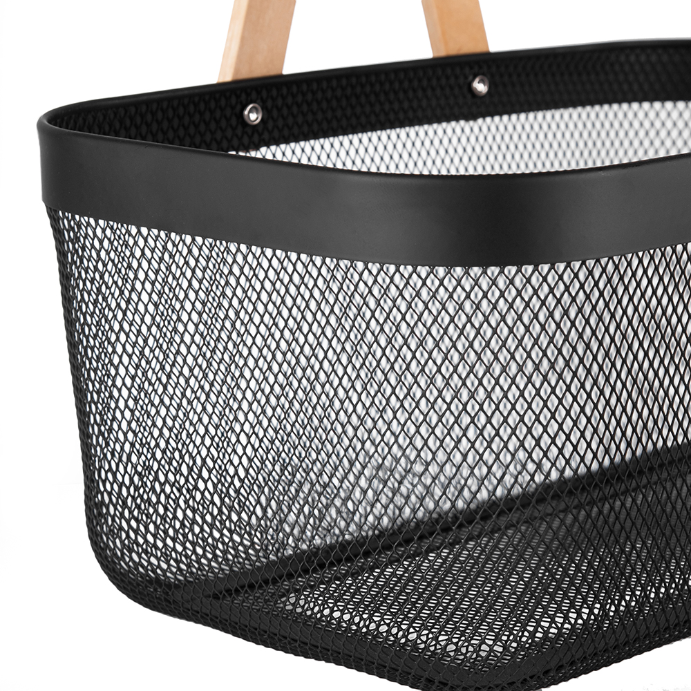 Basket with Wooden Handle (H31cm) - Image 6