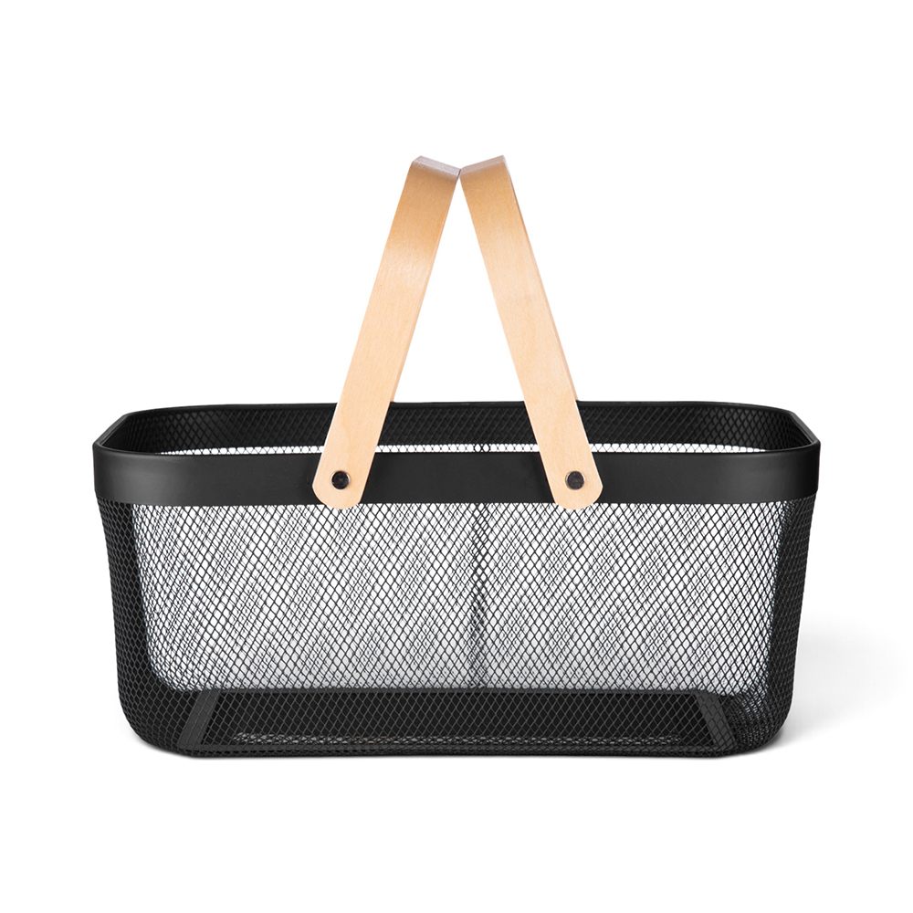 Basket with Wooden Handle (H31cm) - Image 3
