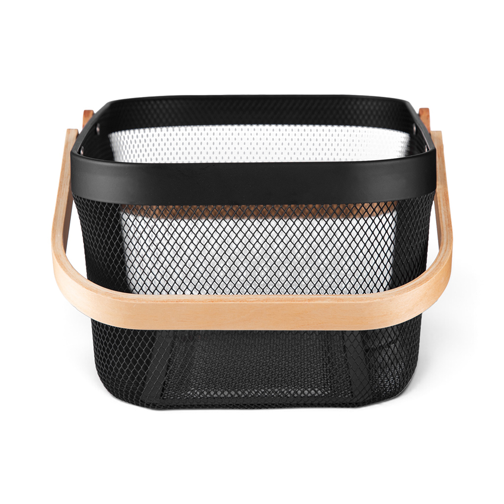 Basket with Wooden Handle (H31cm) - Image 4