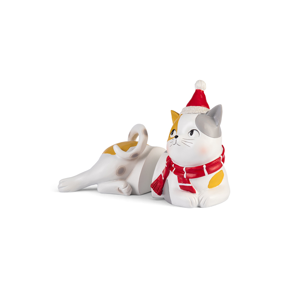 Christmas Cat Bookend (H16cm)