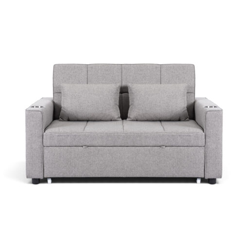 Eira 2 Seater Pull Out Sofa Bed with Cup Holders