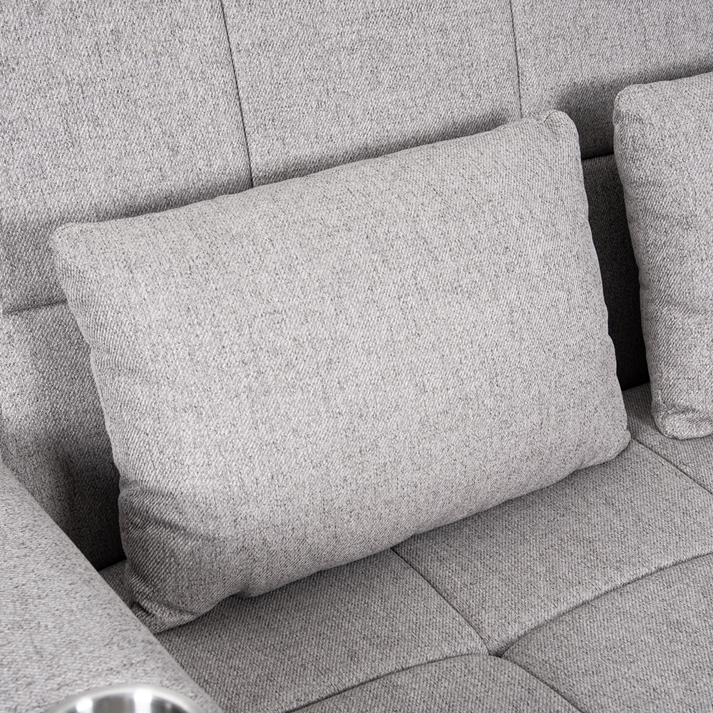Eira 2 Seater Pull Out Sofa Bed with Cup Holders - Image 14