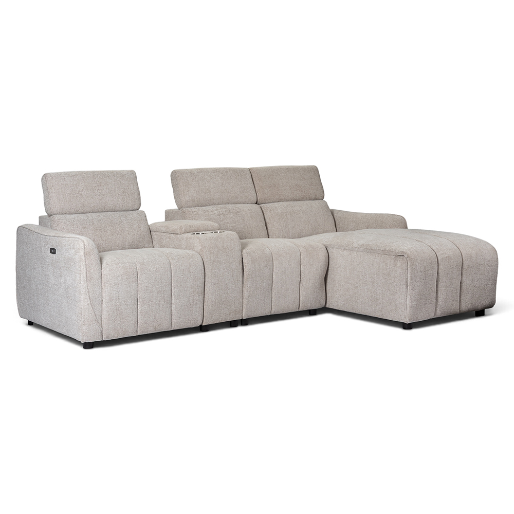 Perdita L Shape Electric Recliner Sofa with Holder - Image 4