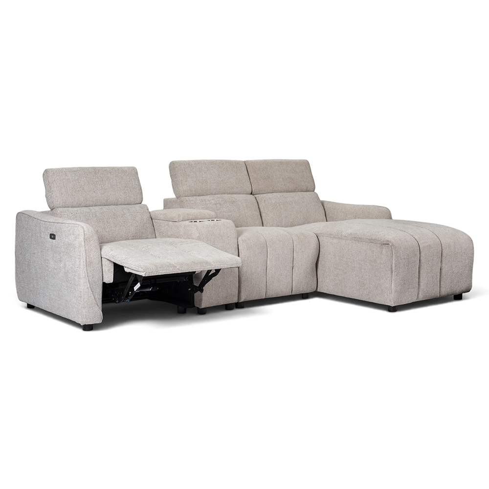 Perdita L Shape Electric Recliner Sofa with Holder - Image 3