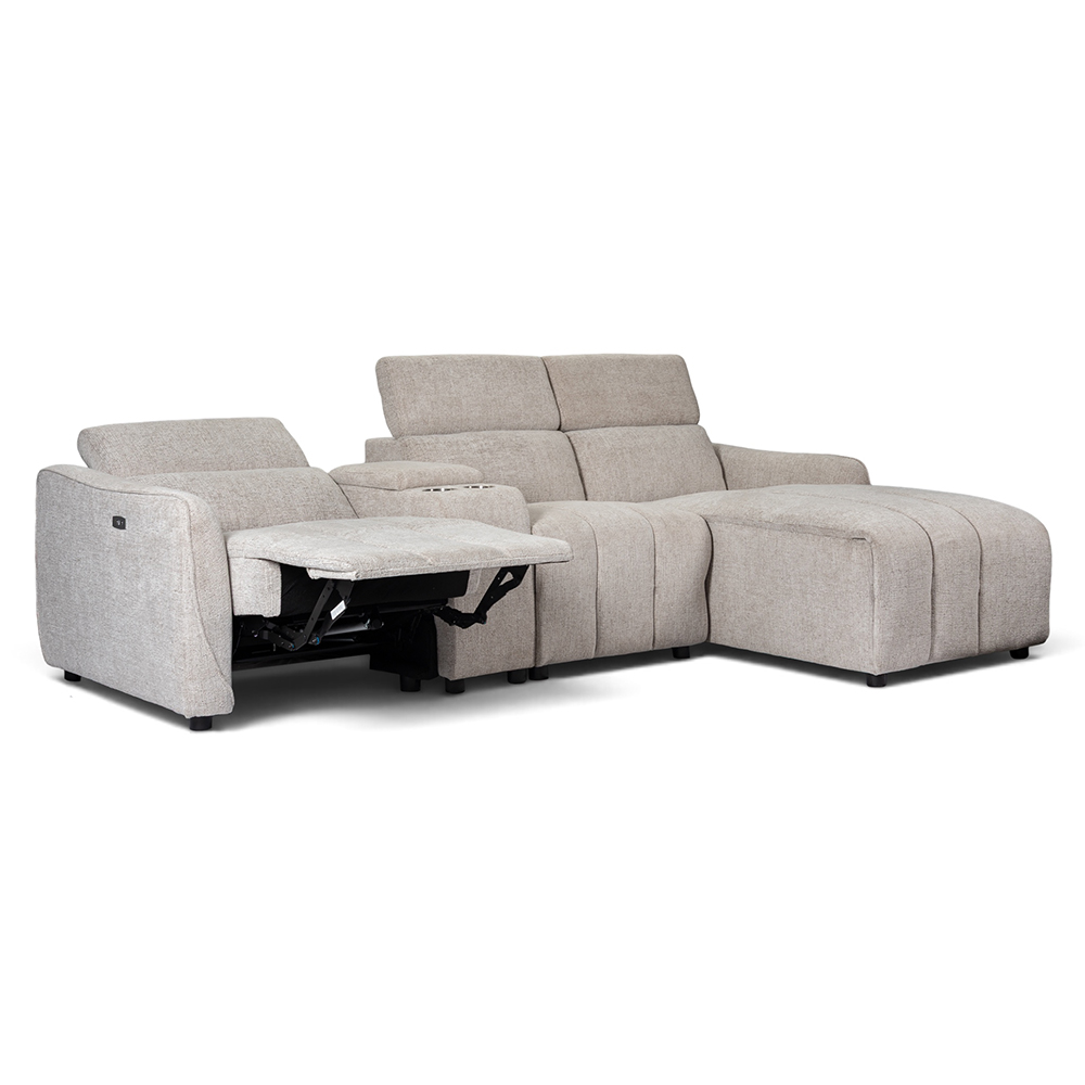 Perdita L Shape Electric Recliner Sofa with Holder - Image 2