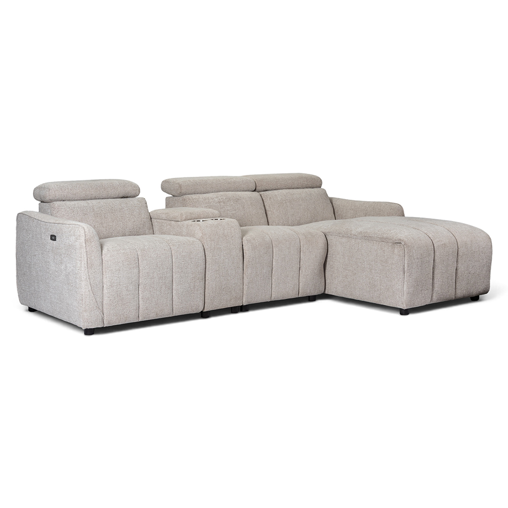 Perdita L Shape Electric Recliner Sofa with Holder - Image 5