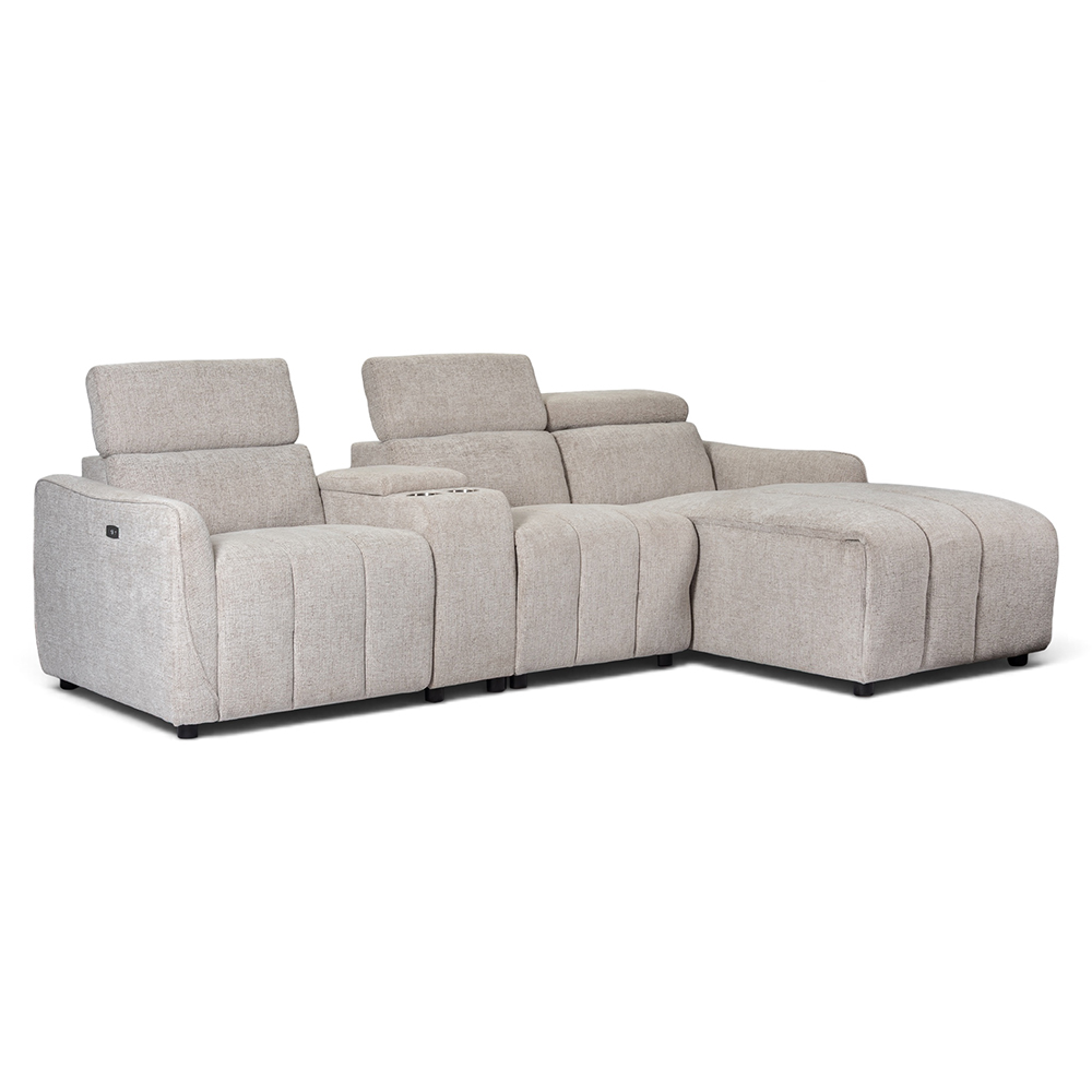 Perdita L Shape Electric Recliner Sofa with Holder - Image 6