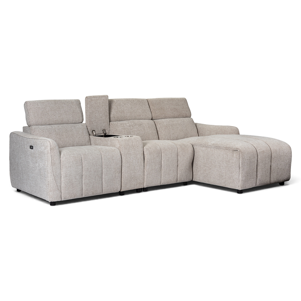 Perdita L Shape Electric Recliner Sofa with Holder - Image 7