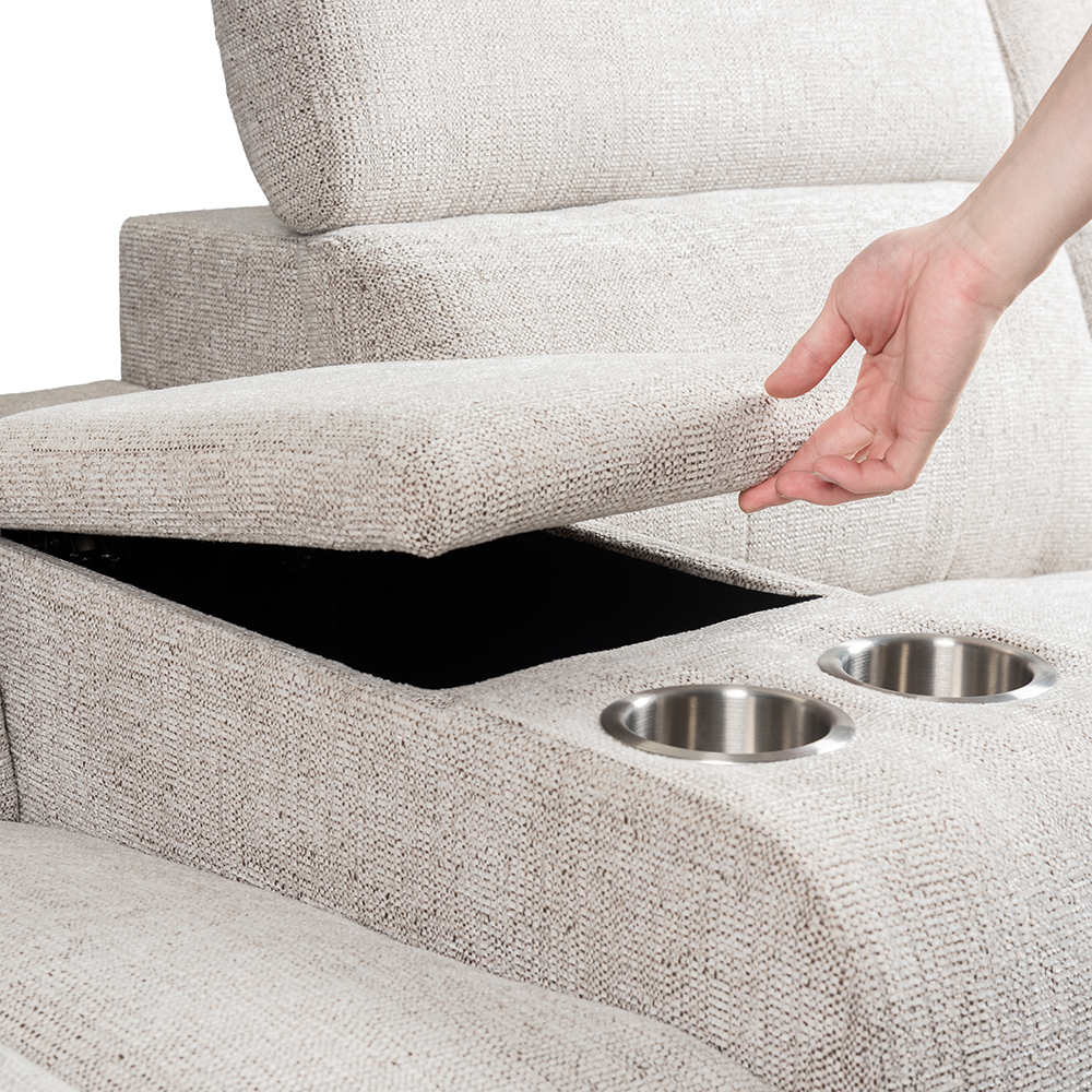 Perdita L Shape Electric Recliner Sofa with Holder - Image 20
