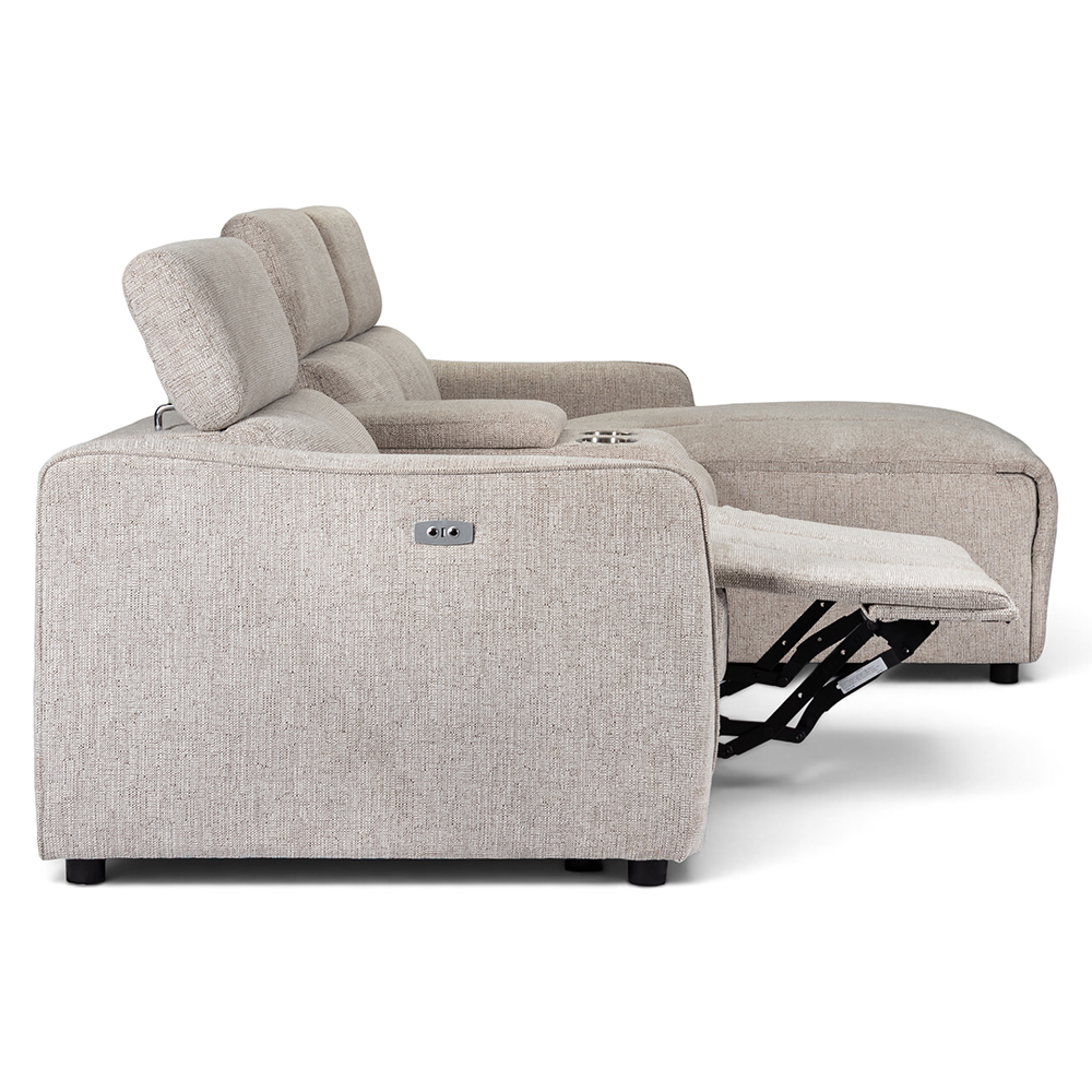 Perdita L Shape Electric Recliner Sofa with Holder - Image 9