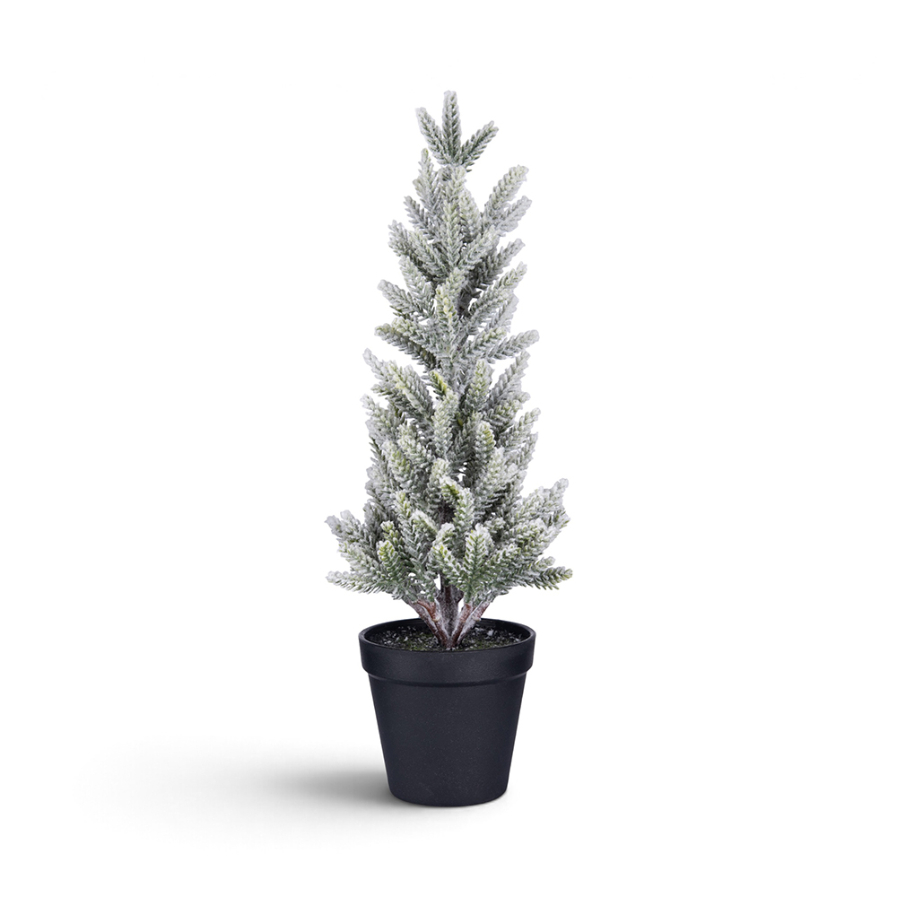 Potted Snowy Pine Tree (H43cm)